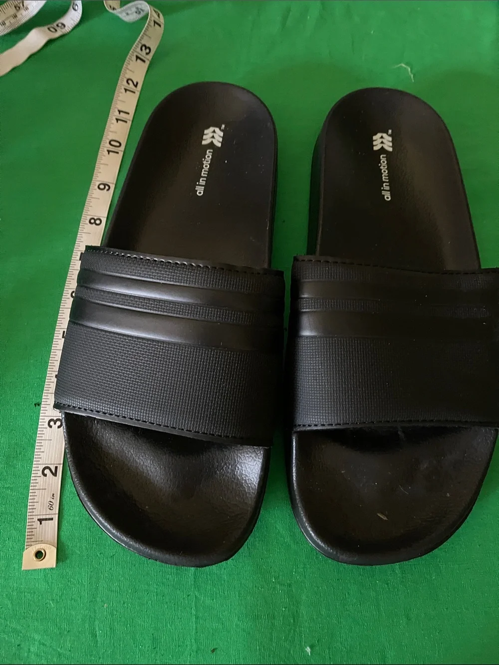 all in motion Black Men's Slide Sandals with Wide Strap